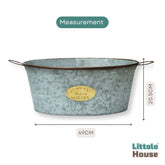 Vintage Bathtub Galvanized | Iron Art | Grey